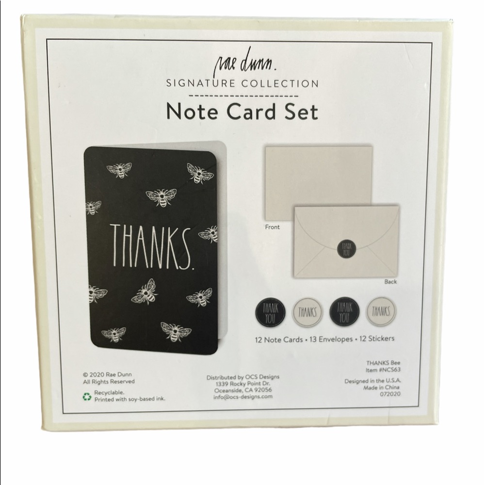 NEW Rae Dunn THANKS. Note Card Set - Picture 4 of 4